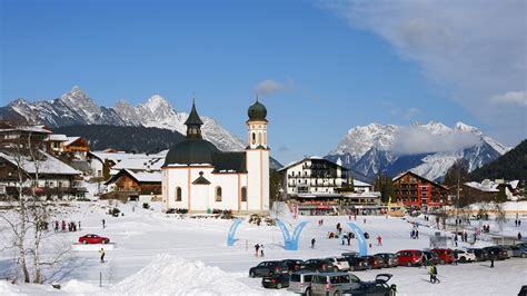 Snow-covered Seefeld in Tirol on the mountain plateau